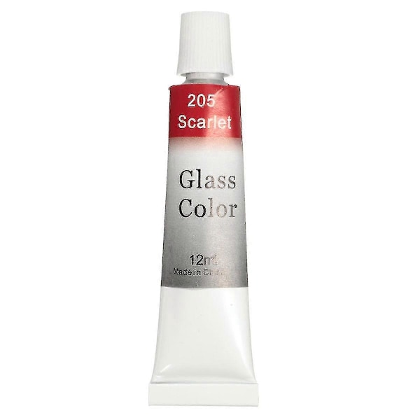 Ikke-giftig Glasmaling Sæt - 12 Farvetuber 12ml - Pigment Kunstsæt til Tegning