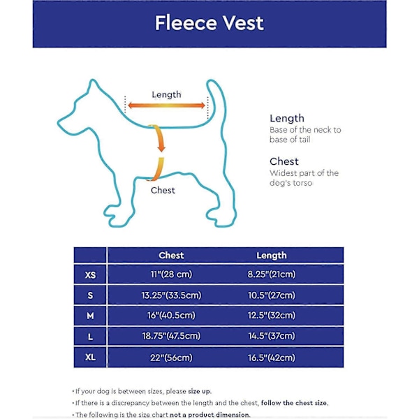 Fleece Vest Hundetrøje - Varm Pullover Fleece Hundejakke med Snorfæste - Vinter Lille Hundetrøje Frakke, Blå, S