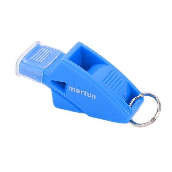 Whistle Plastic Crisp Sound Outdoor Whistle Koripallo kaulanauhalla ja sormiklipsillä Tummansininen