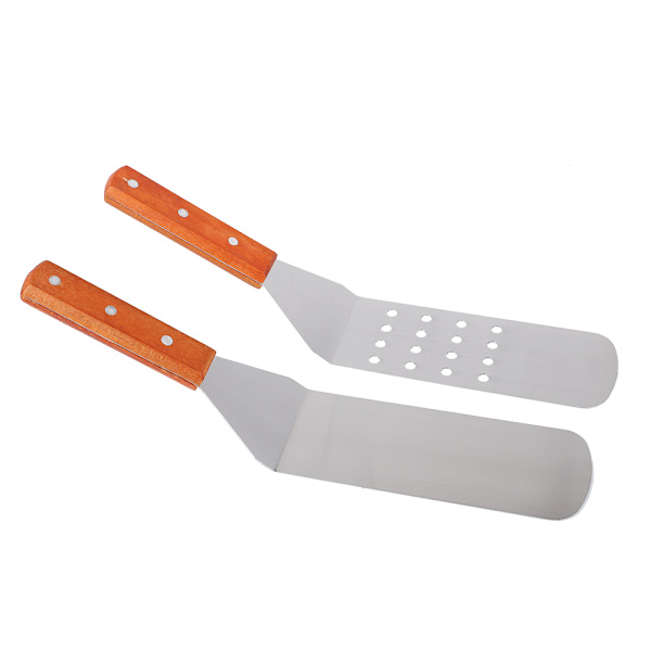 3 stk/sett Rustfritt stål Pizza Spade Løfter Kutter Grill Turner Bakespade Kokeverktøy