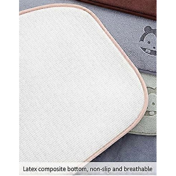 Halkfri Badrumsmatta, Superabsorberande Badrumsmatta i Memory Foam, Maskintvättbar