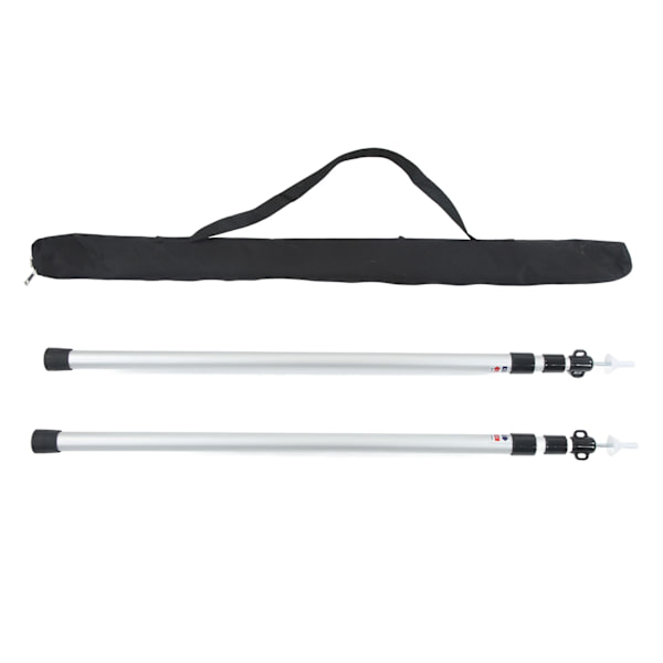 2 st Camping Tältstänger Aluminiumlegering Justerbar 95 till 235cm Teleskopisk Takstöd Stänger med Förvaringsväska för Vandring Ryggsäck