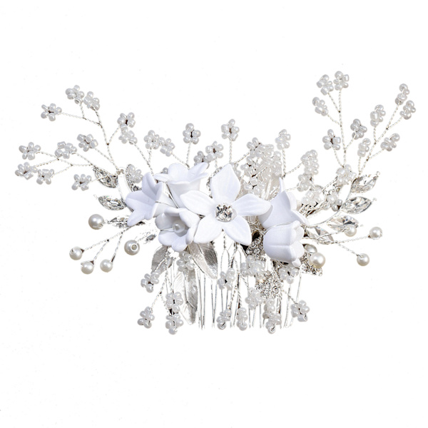 Brudhårsblomma Legering Harts elegant vacker stilren enkel europeisk amerikansk stil bröllopshårtillbehör vit hartsblomma