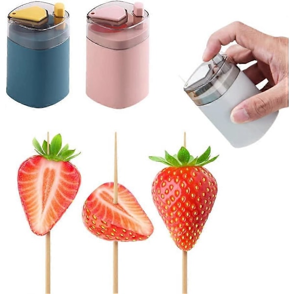 Automatisk Tandpetshållare, Tandpetshållare, Kreativ Tandpetare, Bärbar Tandpetare Förvaringslåda, Automatisk Tandpetare (Grå)
