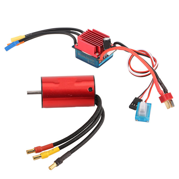 Børsteløs motor ESC-sæt 4400KV vandtæt børsteløs motor 35A børsteløs ESC-sæt til HSP til 1/12 RC-bil