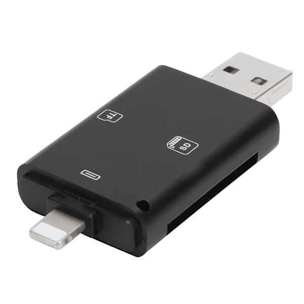 3-i-1 minnekortleser, bærbar USB 1.1/2.0, antimagnetisk, støtsikker, slitesterk, for iOS-telefon