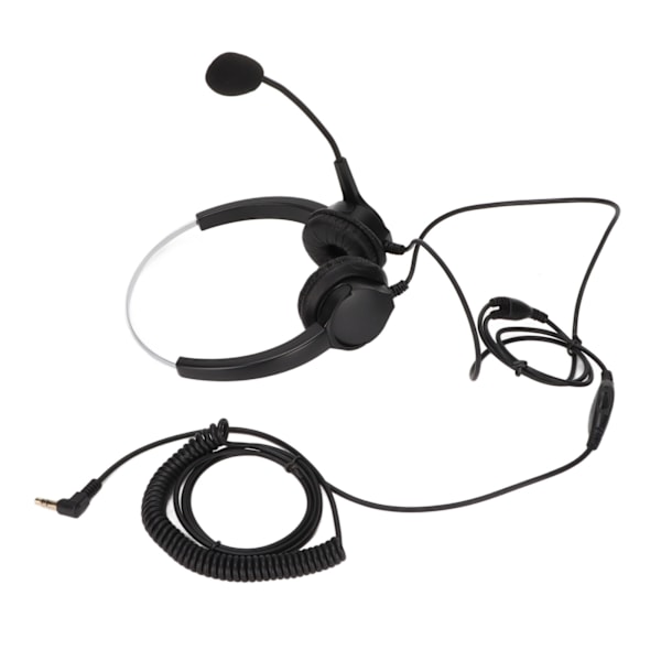 Call Center Headset 3,5 mm plugg kablet datamaskin hodetelefon med støydempende mikrofon for telefon bærbar PC nettbrett
