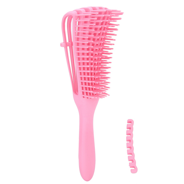 Detangling hårborsteknutar Detangler kam Fintänder hårborste kam för långt tjockt vått torrt hår Rosa
