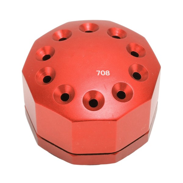 KGX 708 360 astetta pyörivä ruuvimeisselin säilytyslaatikko 10 reikää Kevyt pyörivä ruuvimeisselin pidike talttaneulalle, punainen