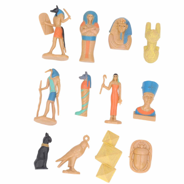 12 st antika egyptiska sfinxfigurer utsökt snidning egyptisk drottningmodell leksak för visning