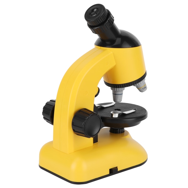 40X-1200X lasten mikroskooppi, jossa 360 pyörivä pää, opetuslelu lapsille aloittelijoille Keltainen