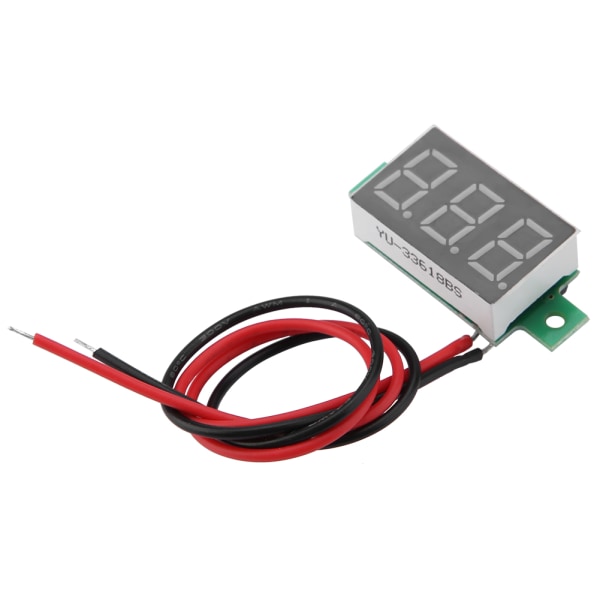 Digitalt voltmeter 0,36 tommer to-leder DC 2,5-30V digitalt LED display spændingsmåler (grøn)