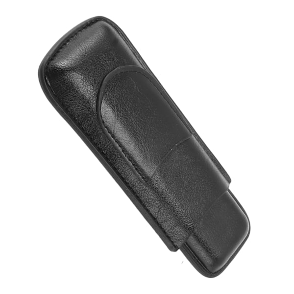 Elegant 2-fingers cigarrhållare i läder, ingen blekning, bärbar för resor