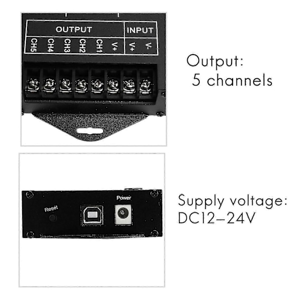 TC420 Tidsstyrd programmerbar RGB LED-kontroller DC12V-24V 5 Kanal LED Timing dimmer