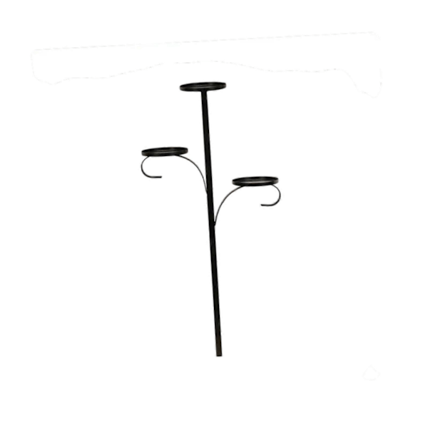 Julgransstjärna Trippel Ljushållare Robust Inomhus Juldekor Metall 60cm