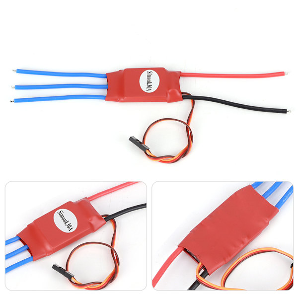 30A ESC elektroninen nopeudensäädin ESC nelikopterille drone RC -osan lisävaruste Punainen