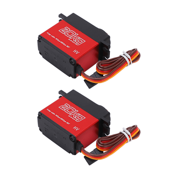 20KG Digital Servo med högt vridmoment och helt metallväxel med 25T servohorn för 1:10 skala RC-bilar