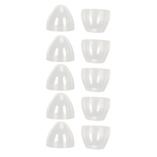 5 st smink svamp förvaringslåda fodral bärbar transparent äggformad svamp blender hållare behållare