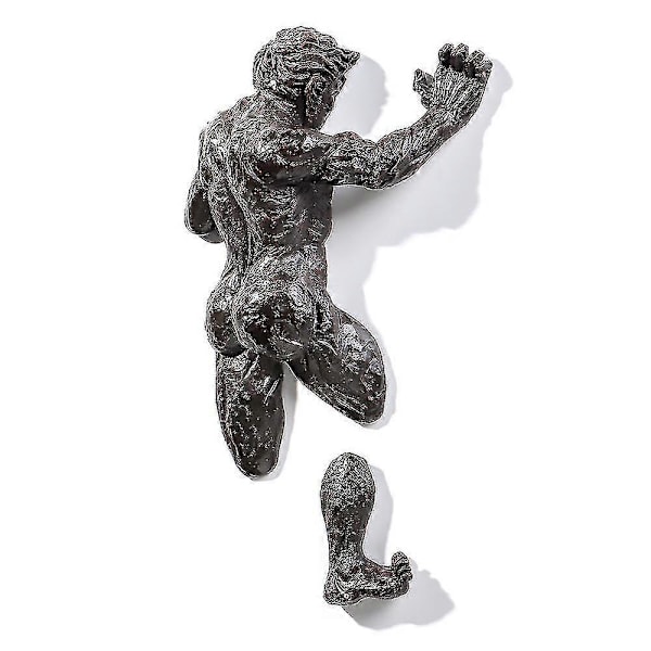 Moderne 3D Gennem Væg Figur Resin Skulptur Hjemme Ornament Statue Zekai Stil A