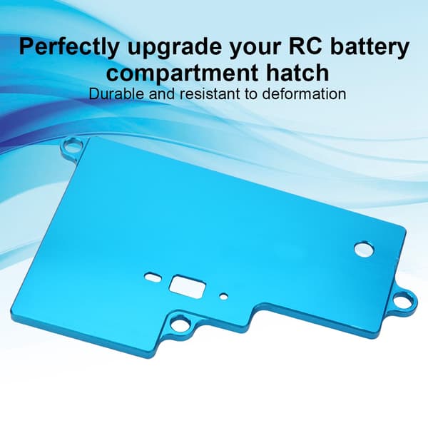 Passar för HSP 1/10 RC Oljebil 94108 Batterilucka i aluminiumlegering Blå