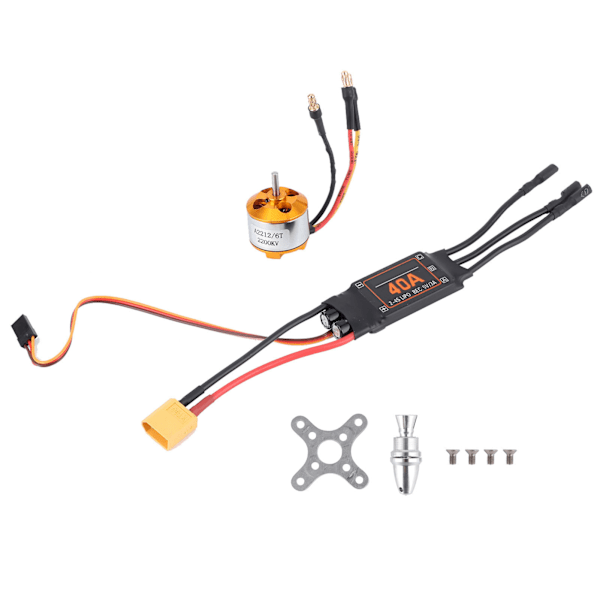 2212 KV2200 Motor 40A Børsteløs ESC XT60 RC Motor ESC Sett for Drone Helikopter FPV