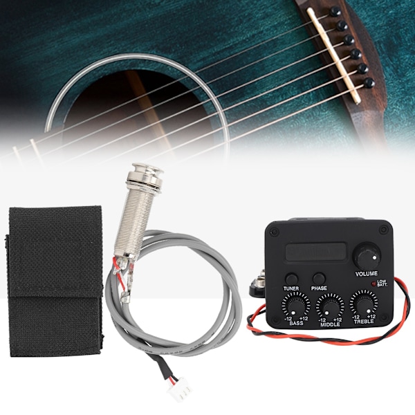 Gitarforforsterker 3-segmenters pickup equalizer LCD-skjerm musikkinstrument tilbehør