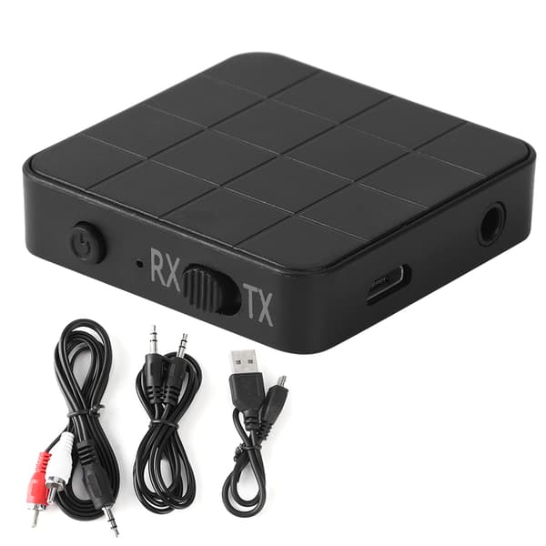 Bluetooth 5.0 2-i-1 lydmottaker sender musikk stereoadaptere for bil-TV-PC