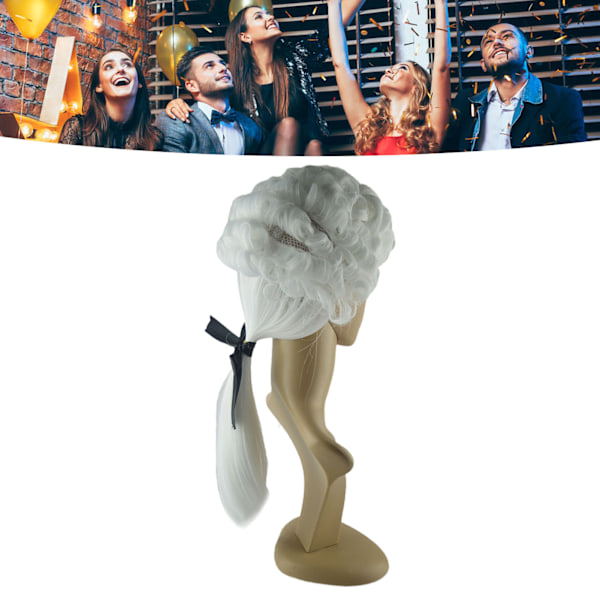 Advokatperuk Professionell Bekväm Domare Skådespelande Peruker för Bal Maskerad Cosplay