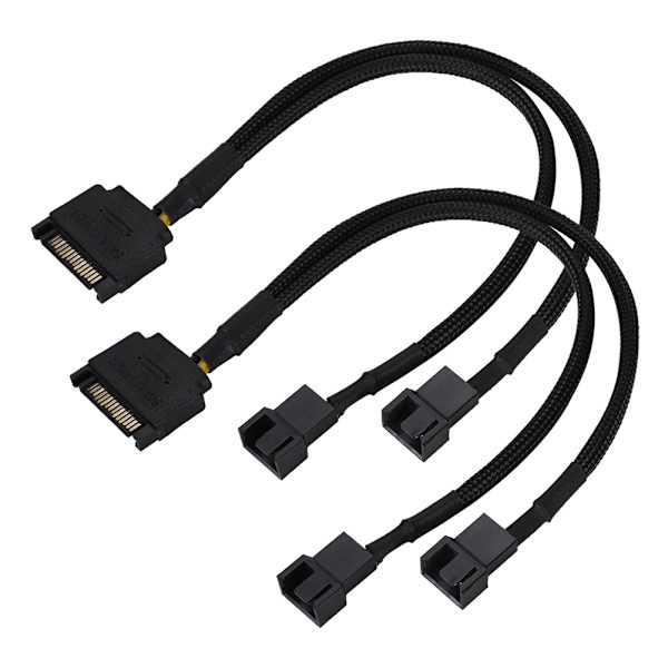 SATA 15Pin - 2*4Pin jäähdytystuulettimen power 2-tie muunnin 22AWG-kaapeli
