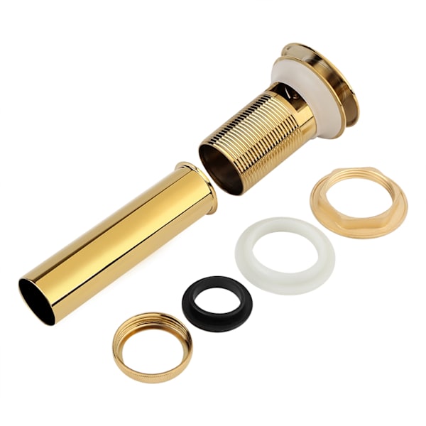 Popup Ablaufgarnitur Messing Mit Überlauf Für Waschbecken Farbe Gold