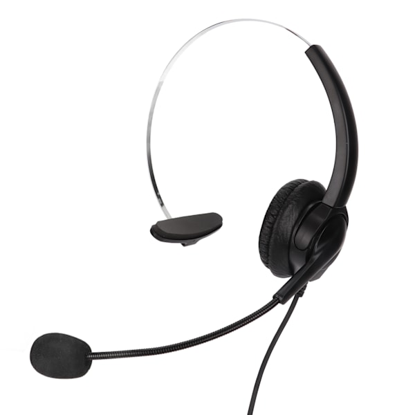 3,5 mm Enkeltsidet Business-hovedtelefon Justerbar Komfortabel Mono Call Center-headset med mikrofon til telefoner Laptops