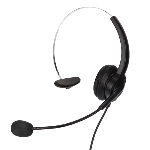 3,5 mm ensidig forretningshodetelefon Justerbar Komfortabel Mono Call Center-hodesett med mikrofon for telefoner Bærbare datamaskiner