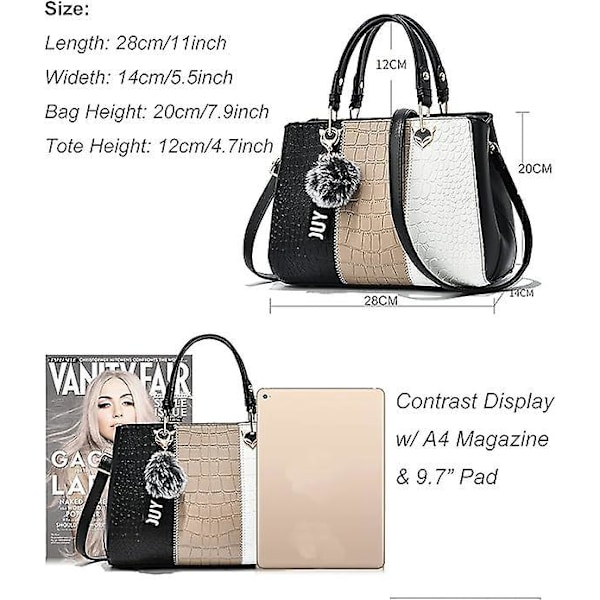 Wave Of Women Håndtasker Messenger Taske Dame Elegant Skuldertaske Dame Tote Taske Til Kvinder