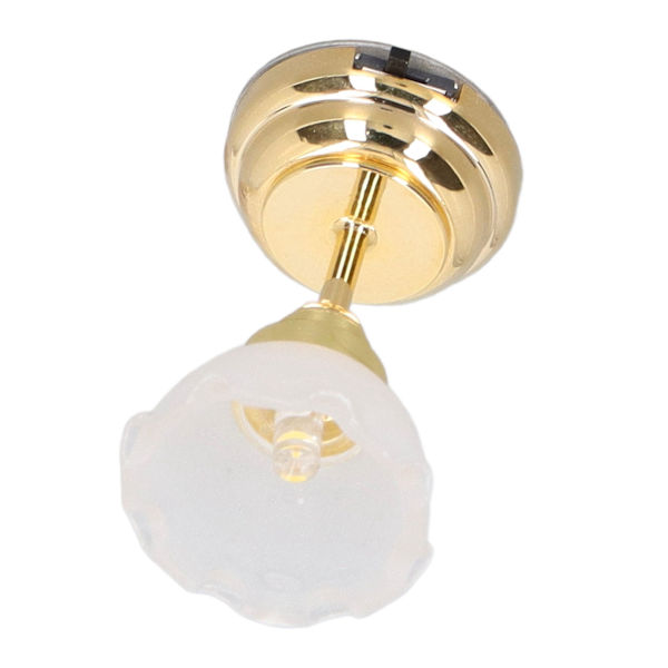 1:12 Dockhus Miniatyr Taklampa Innovativ Vit Blomform Levande LED Mini Ljus Dockhus Dekoration