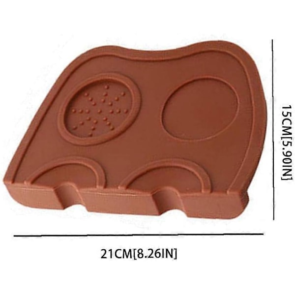 Kaffe jam pad silikon jam pad multifunksjonell sklisikker slitesterk fortykkende brunt pulver