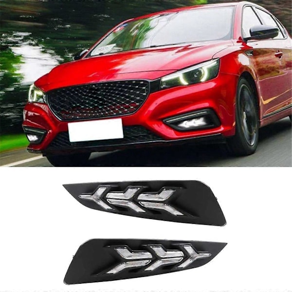 Til MG6 MG 6 17-19 LED Tågelygte Blinklys, Gul+Hvid+Blå