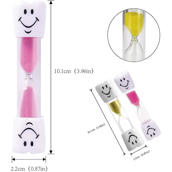 Smilende Timeglas Ur Sæt - Perfekt Til Børns Aktiviteter (3 Minutter)