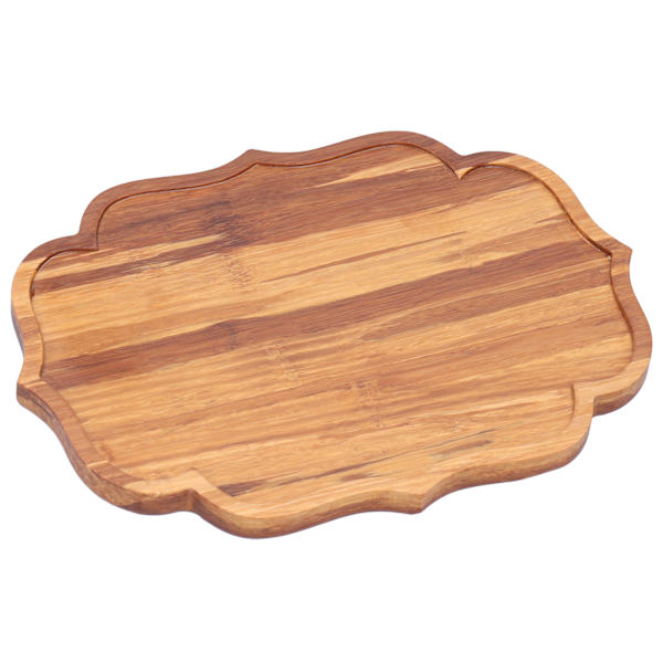 Bambus tebakke tebord serveringsplade japansk stil service med beskyttelsespudeS 19,8x13,7x1,8cm