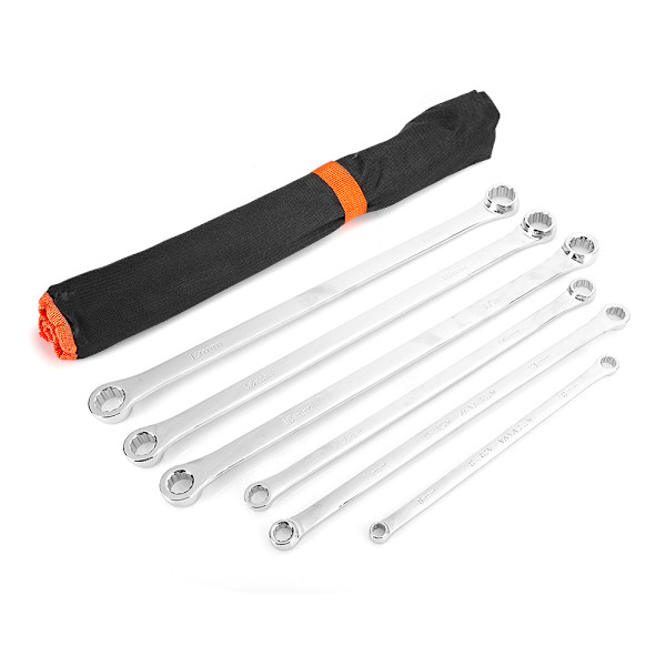 6 st/set Dodecagon Box End Wrench 45 # Stål Förlängning Dubbelhuvud Pentalobe Spännare Bilreparation 8-21mm