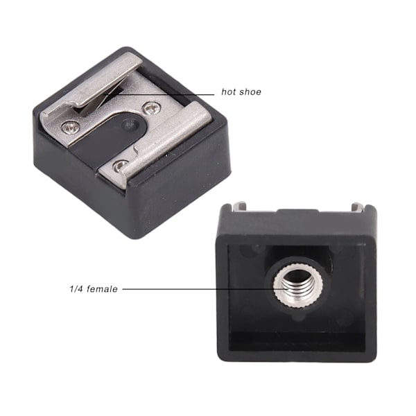 3ST Flash Hot Shoe Mount Adapter med 1/4in skruvgänga Kamera Stativ Skruvadapter Metall Hot Shoe