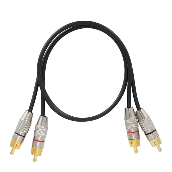 Audiokabel 2RCA Han til 2RCA Han Audiokabel med Aluminiumlegeringsstik til Xbox 360 Sort 2 m / 6,6 ft