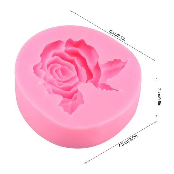Roseformet silikone kage fondant chokoladeforme dekorationsværktøj bageudstyr