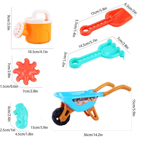 6 st Barn Beach Lek Set Sommar Strand Vatten Leksaker Barn Sommar Lek Set Beach Party Beach Sand Leksaker Set