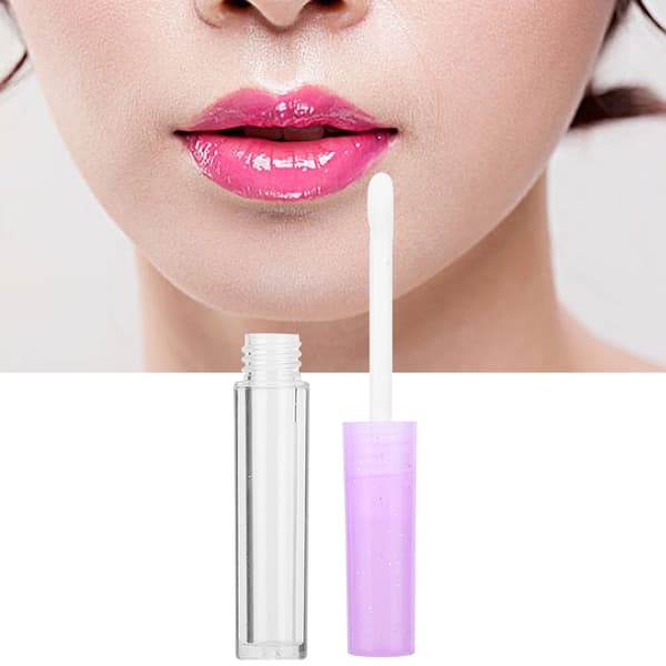 50 st 1,3 ml Mini Läppglansrör Läppstift DIY Läppglansbehållare Tomma Flaskor Lila