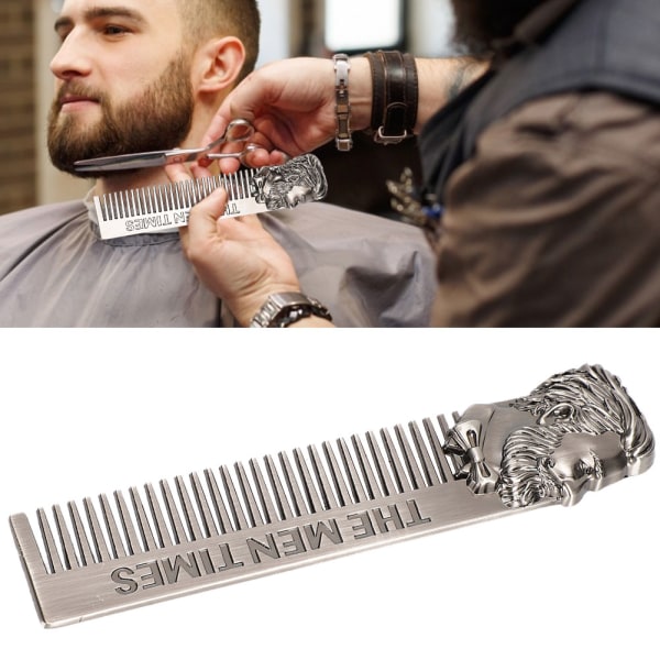 Miesten partakampa ruostumattomasta teräksestä viiksien muotoilutyökalu