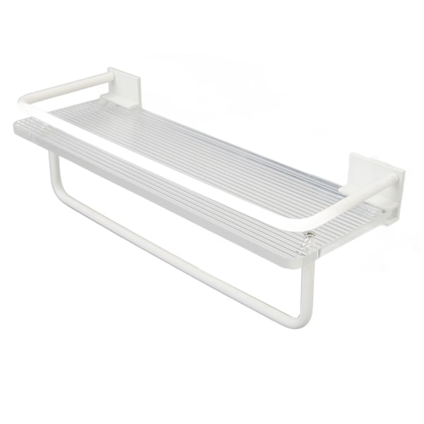 Bad flytende hyller 30cm Punch Free Aluminium Akryl Veggmontert Bad Oppbevaringshylle for Toaletter med Stang