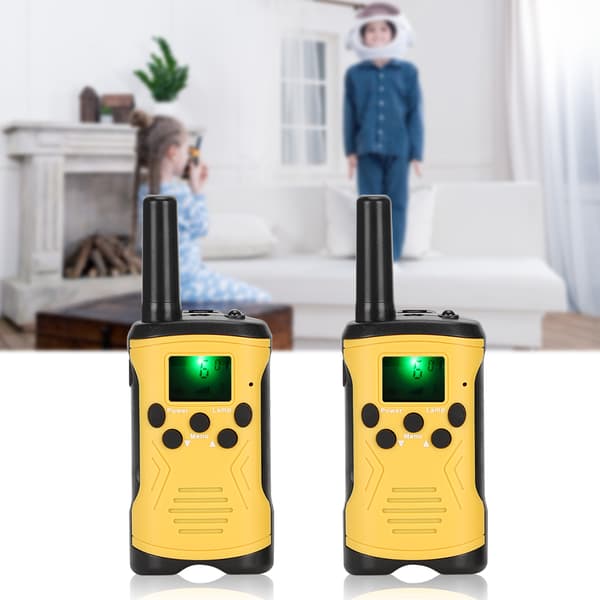 T50 2 STK Børne Walkie-Talkie Udendørs Intercom Walky Talky Legetøj 3KMYellow