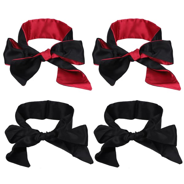 4 stk. silkeøjenmaske sovemaske bind for øjnene slips til Valentinsgave 150 cm