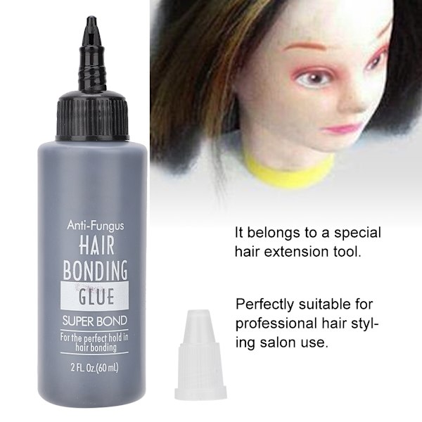 Antiallergi Hårbindningslim Hårstycke Peruk Hårförlängningsgellim För Pro Salon 60ml