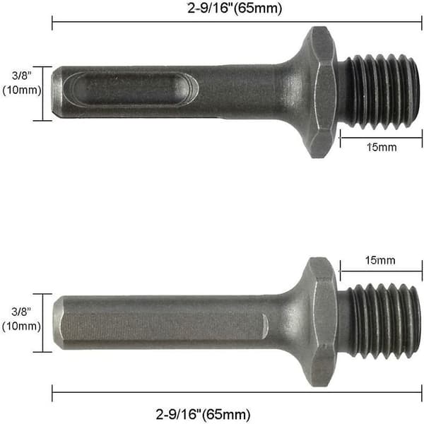 M14 utvendig gjenge til SDS Plus innvendig og innvendig trekantadapter for boremaskin